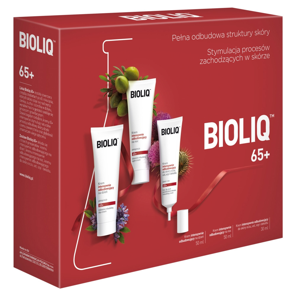 5902802703835 BIOLIQ 65+ растительный крем для тела 50 мл + крем для тела 50 мл + крем для тела