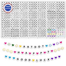 Letter Beads 1400 PCS for Jewelry Making Kit Alphabet Assorted Preppy ARTDOT
