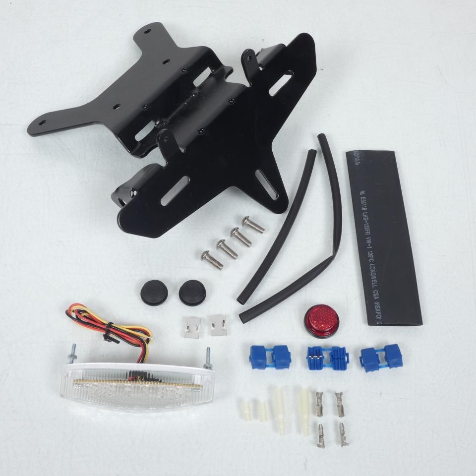 Support de plaque moto R&G avec éclairage Led pour Suzuki GSX 1300 R Hayabusa noir