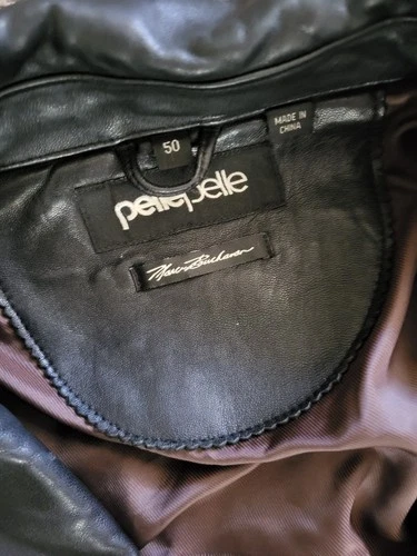 Pelle Pelle Marc Buchanan Leather Bomber Jacket Black/Brown 50 Lined Zip image 3