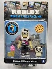 New ROBLOX Work At a Pizza Place: Mia Action Figure Toy + Virtual Item Code