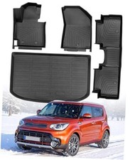 Floor Mats for Kia Soul 2014-2019: 4 PCS All Weather Cargo Liner Custom Fit