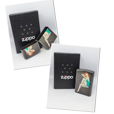 Origanl Empty Zippo 214262 Pin Up Lady Case Box @ No Insert