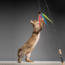 12Pcs Cat Worm Toy Refills, Cat Wand Toy Replacement Refills Furry Tail Worm ...