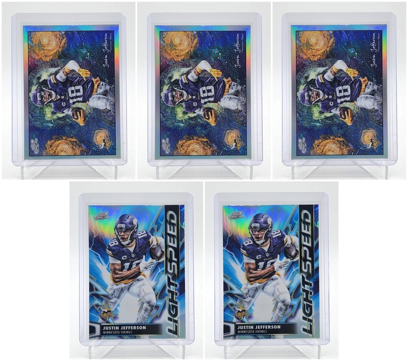 [5] JUSTIN JEFFERSON 2025 TOPPS COSMIC CHROME STARS IN THE NIGHT VIKINGS B Q5849