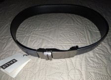 VTG BALLY Designer Leather Belt Made In Italy Adj. Push Lock Closure Waist 29  