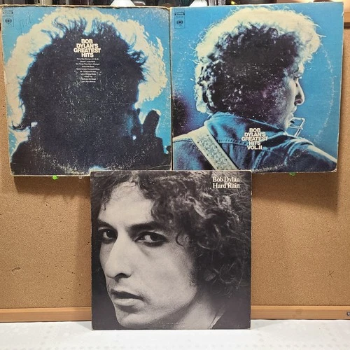 Bob Dylan LP Lot of 3 Greatest Hits I and II Hard Rain VG Vinyl Columbia