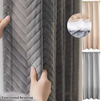 100% Blackout Window Curtain Panels Plush Quilted Winter Curtains Warm Drapes UK