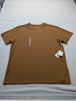 New Free Fly Elevate Performance Tee Mens Size XL Russet Brown