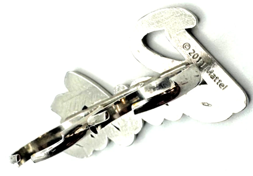 Anillo Barbie Mattel 2011 Disfraz Joyería Rosa Labio Estrás Logo Moda Joyería Foto 2 de 3