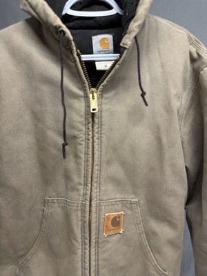 Carhartt J68DES Hooded Active Work Wear Jacket Size Medium | eBay