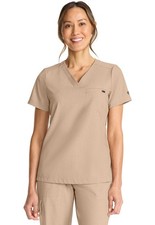 Healing Hands Women's Scrubs Tuck-in V-Neck Top HH755 DTTP Desert TaupeFree Ship