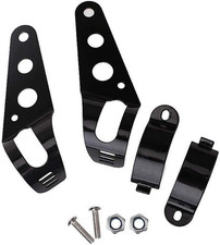 Black Universal Motorcycle Motorbike Headlight Lamp Mount Bracket Housing 38Mm-5