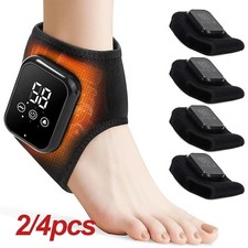 2/4PCS Electric Foot Ankle Massager Heating Vibration  Hot Compress Pain Relief