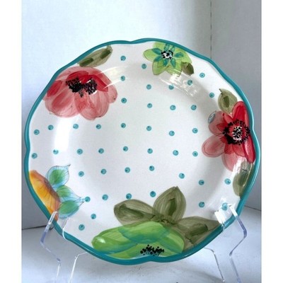 The Pioneer Woman Vintage Bloom Scalloped Edge 10.5'' Dinner Plate Polka Dots