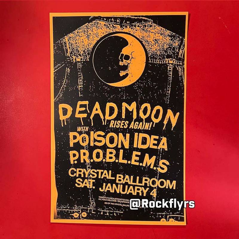 DEAD MOON + POISON IDEA  2014 Concert Promo 11x17 Street Poster. Portland Oregon