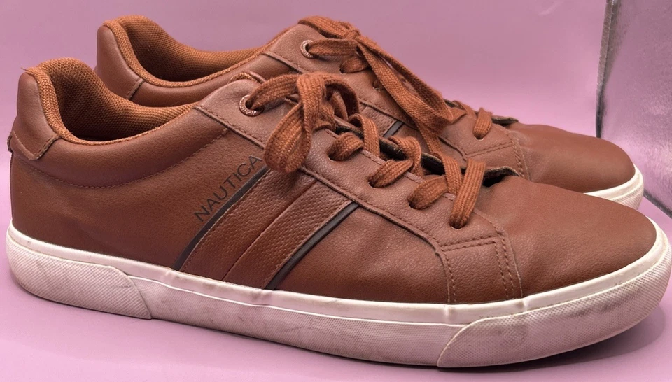 Zapatillas bajas con cordones Nautica para hombre marrón talla 10 Foto 2 de 4