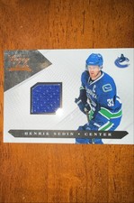 2010-11 Panini Luxury Suite Game Used Jersey Henrik Sedin /599 Canucks Legend