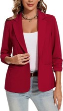 MINTLIMIT Womens Blazer 3/4 Sleeve Smart Casual Office Jacket Lightweight