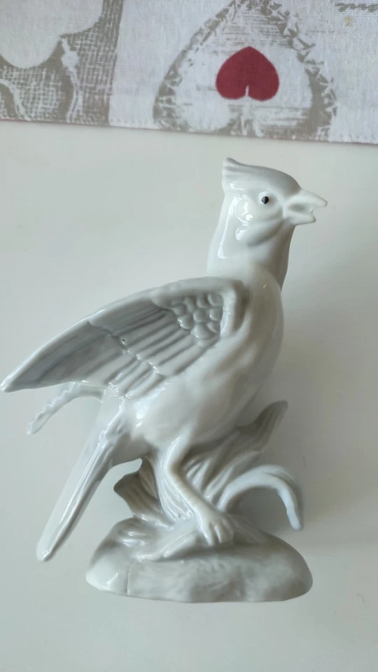 Porzellanvogel weiß Gilde Handarbeit - Bild 2 von 4