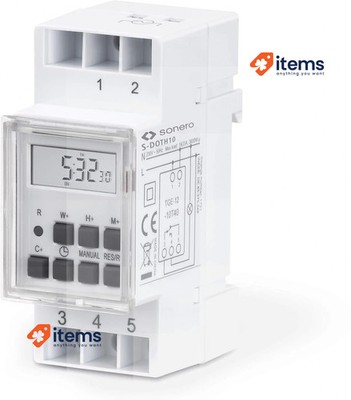 Sonero Digital Timer für din Schiene Einbau IN Bedienfeld 3600W LCD Display