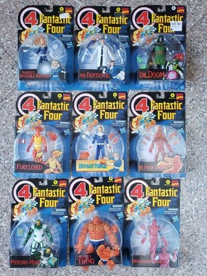 Marvel Legends Fantastic Four Retro Card Lot Doom Johnny Storm Firelord