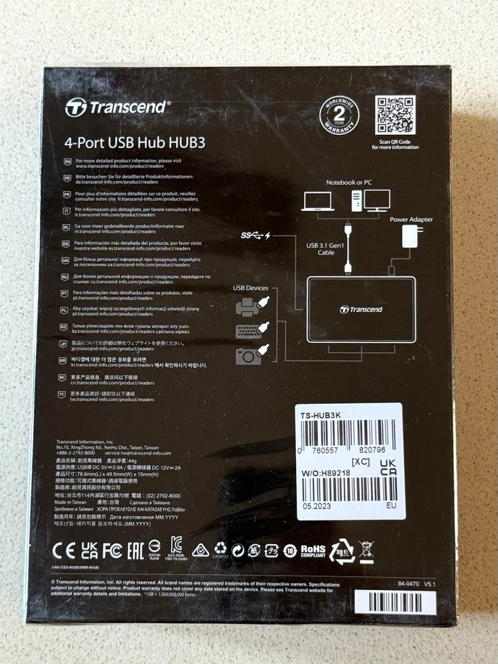 Transcend Hub con 4 porte USB 3.1 - Immagine 2 di 4