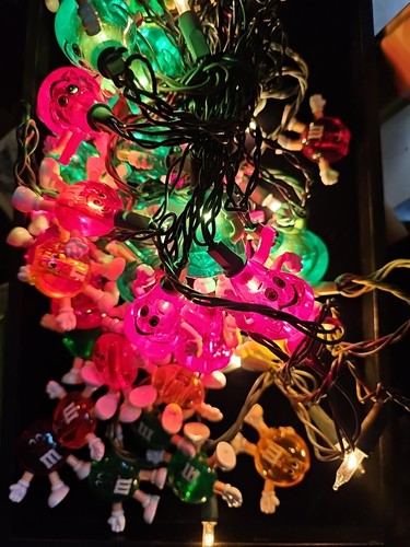 Vintage Hershey M&M  And Hershey Kiss Christmas Tree Lights