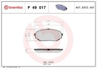 Brembo Bremsbelagsatz Scheibenbremse Prime P 49 017 FüR NA MX Mazda 1 NA6C Turbo