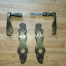 Türdrücker Garnitur Messing Jugensstil