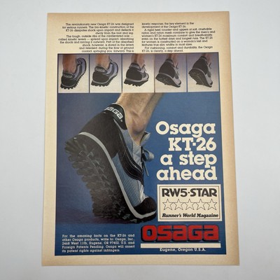 Osaga KT-26 Running Shoes 1979 Vintage Print Ad a step ahead AD ONLY