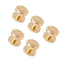 5/10Pcs Height 8mm Leather Craft Chicago Nail Brass Solid Rivets Stud Head C