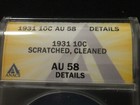 1931 P  Mercury Dime ANACS AU 58 DETAILS — photo 4