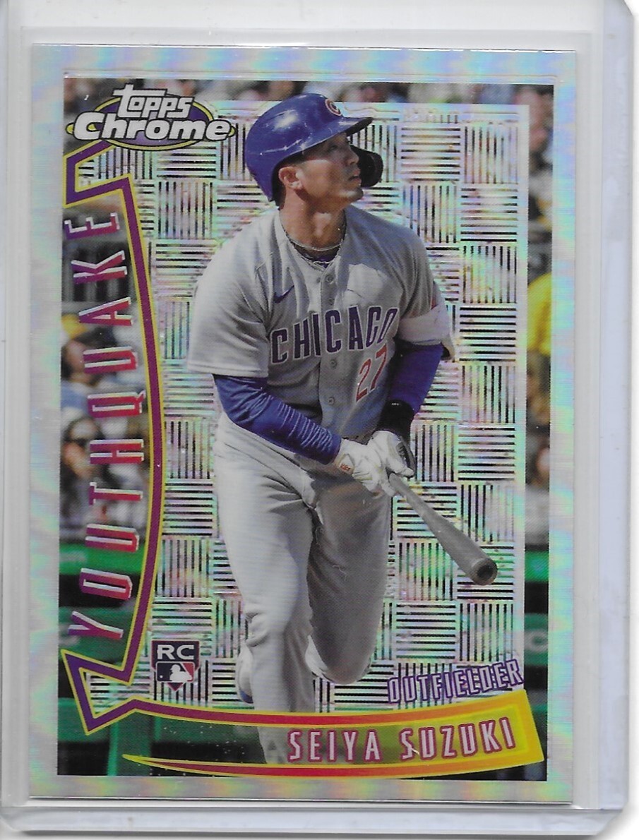 *＊Sizuku@＊* 2022 Topps Chrome SONIC SEIYA SUZUKI YOUTHQUAKE CUBS RC YQ