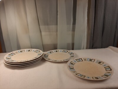 Mid Century Modern Apollo Ware Melmac Alexander Barna 6 Plates MCM VTG Atomic