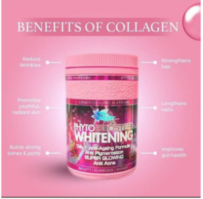 Phyto Booster Blanchiment Anti-âge Au Collagène Et Stemcell - Poudre 0.5 Fl Oz, Senteurs Fruits