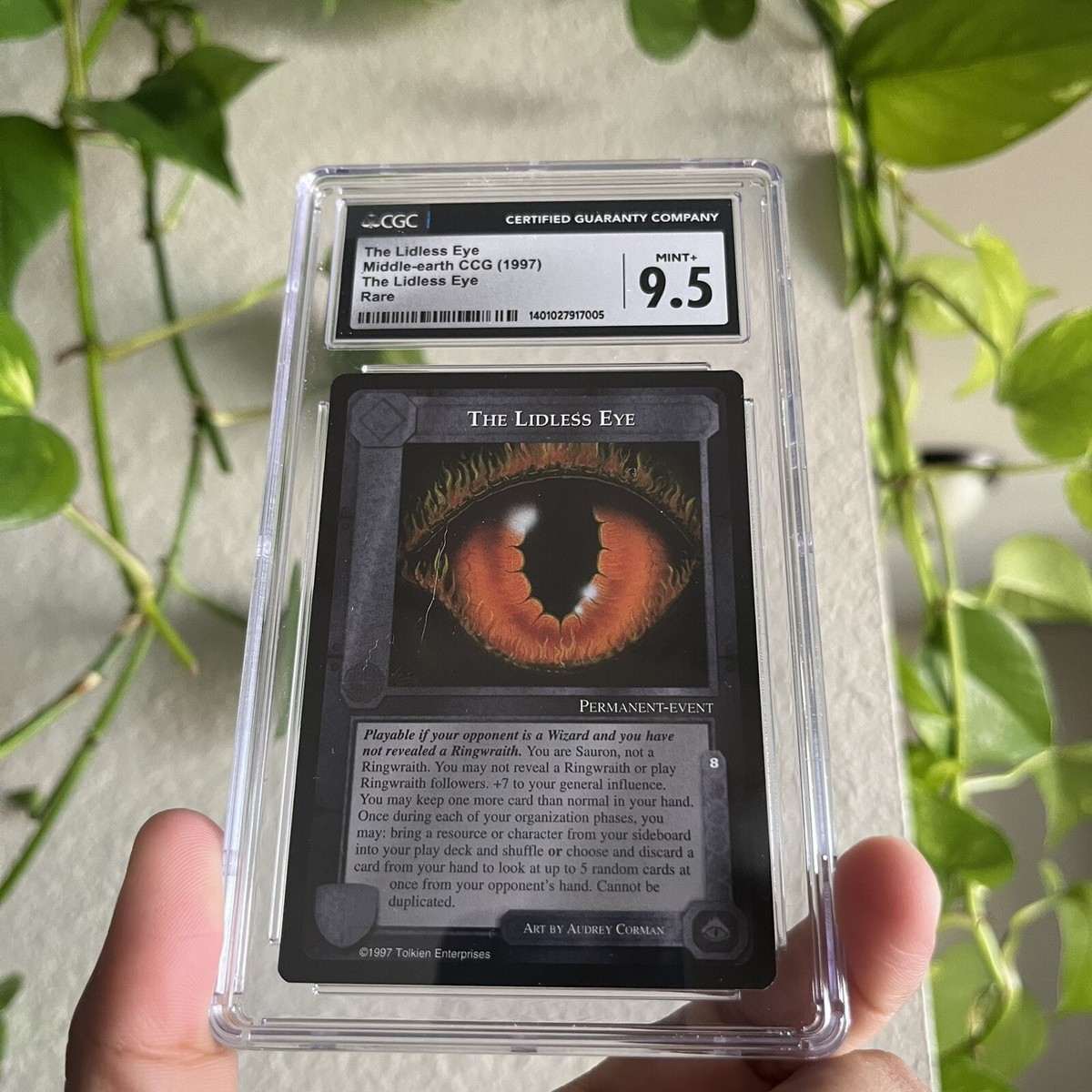The Lidless Eye CGC 9.5 MINT+ Middle Earth CCG Eye Sauron