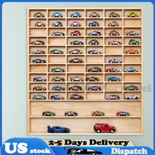 FOR Hot Wheels Diecast Car Matchbox 1/64 Display Wooden Unit Shelf Toy Storage