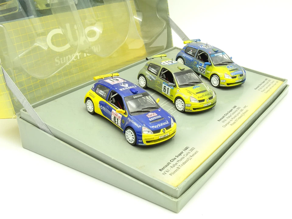 Universal Hobbies 1/43 - Coffret 3 Renault Clio Super 1600 Rallye 2003 - Photo 2/3