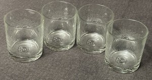 MAKER'S MARK BOURBON LIMITED EDITION HOLIDAY PROMO 2024 SIV ROCKS GLASSES (4)