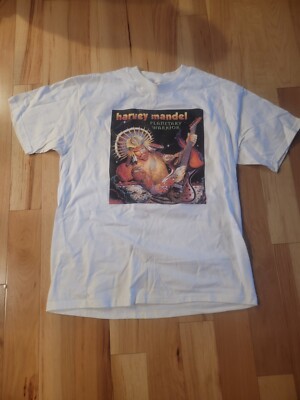 Vintage Rare Shirt HARVEY MANDEL Planetary Warrior Rock Music Mens Large Rare 