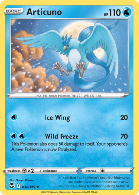 Articuno 36/195 Rare Holo | Silver Tempest | Pokemon Card | eBay