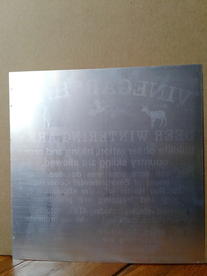 Collectible conservation VINEGAR HILLDEER WINTERING AREAN.Y.S. metal