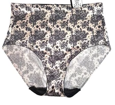 NAOMI & NICOLE Women’s Shaping Brief Medium Control Size LARGE Cream Lace $49