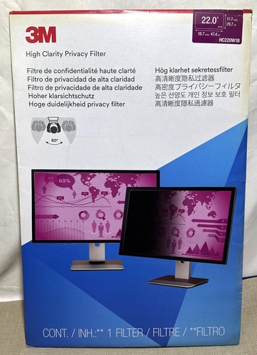 3M HIGH CLARITY PRIVACY FILTER 22.0 HC22OW1B new - Picture 10 of 10