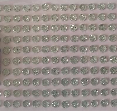 CraftbuddyUS CB064-6CL 140 pcs x 6mm Self Adhesive Clear Bubble Gems