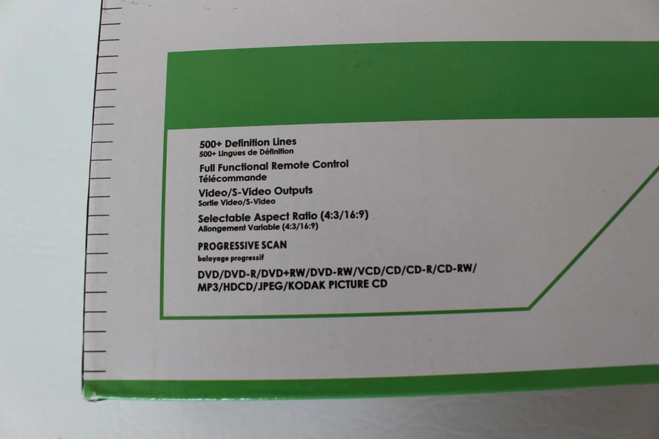 Reproductor de DVD 1041 Curtis escaneo progresivo con control remoto nuevo en caja negro Foto 4 de 4