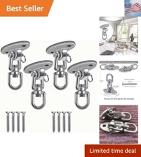 Ceiling Swing Mount Stainless Steel Swing Hangers Free Swivel Swing Hooks for...