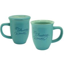 Abbey Gift Blue abbey & Ca Gift Amazing Woman Ceramic Mug & Coaster Set 57829