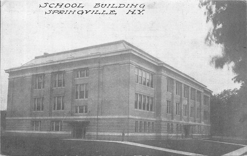SPRINGVILLE NY SCHOOL BUILDING POSTCARD | eBay